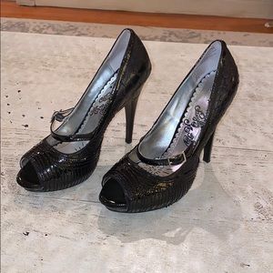 Black Naughty Monkey heels